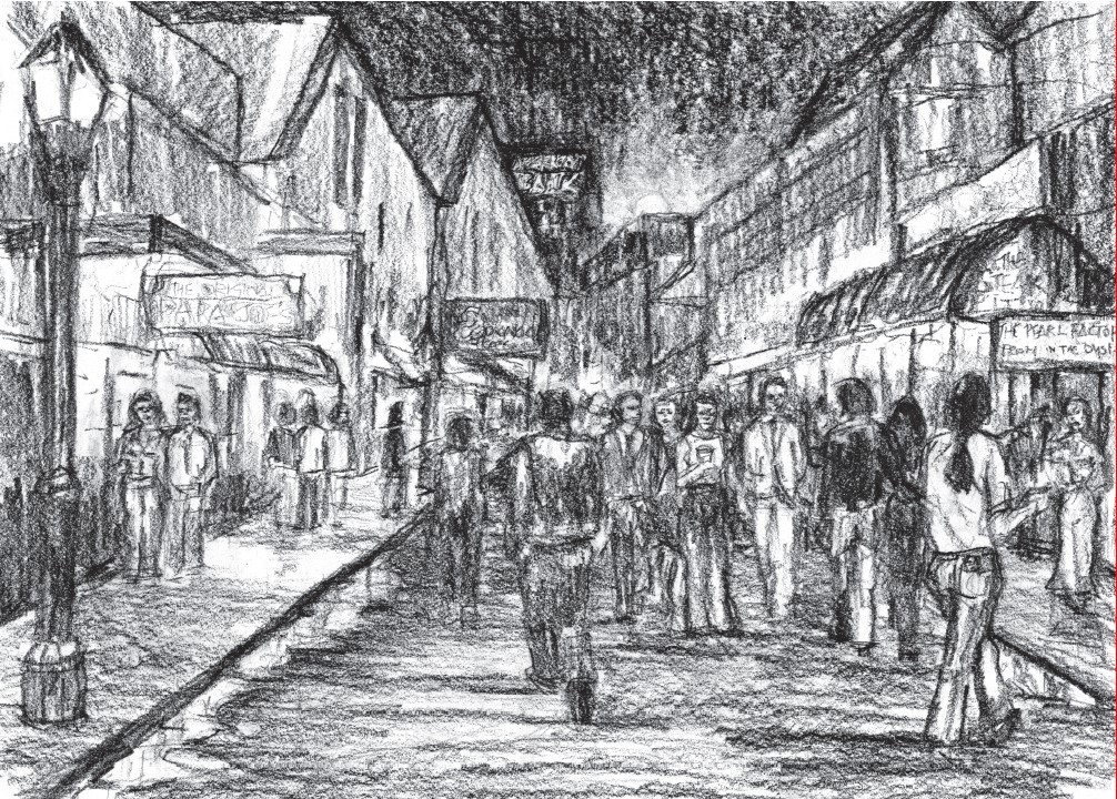 Card Printable Download: "Bourbon St New Orleans1976" 5x7 folded card design