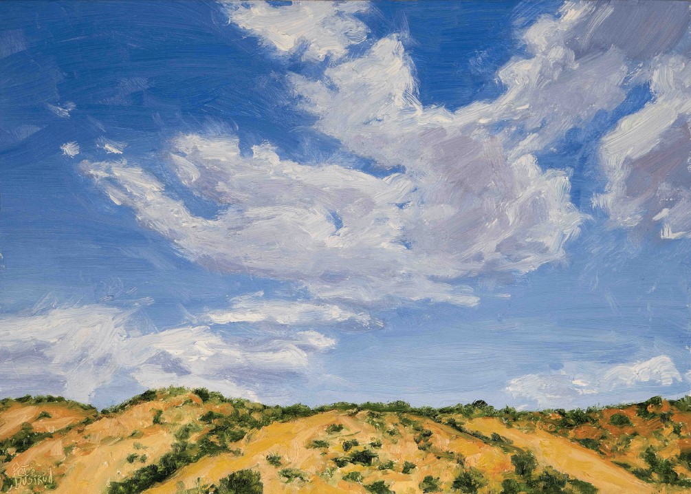 Painting: Foothills Tesuque, NM by peterdustrud.com