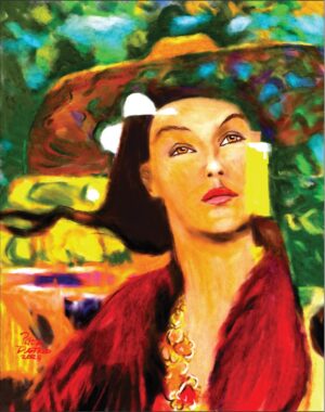 Behind Glass 8x10 inches -display print from original digital painting