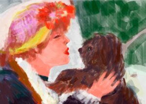 Download: 5x7 folded card - Boating Party - detail study