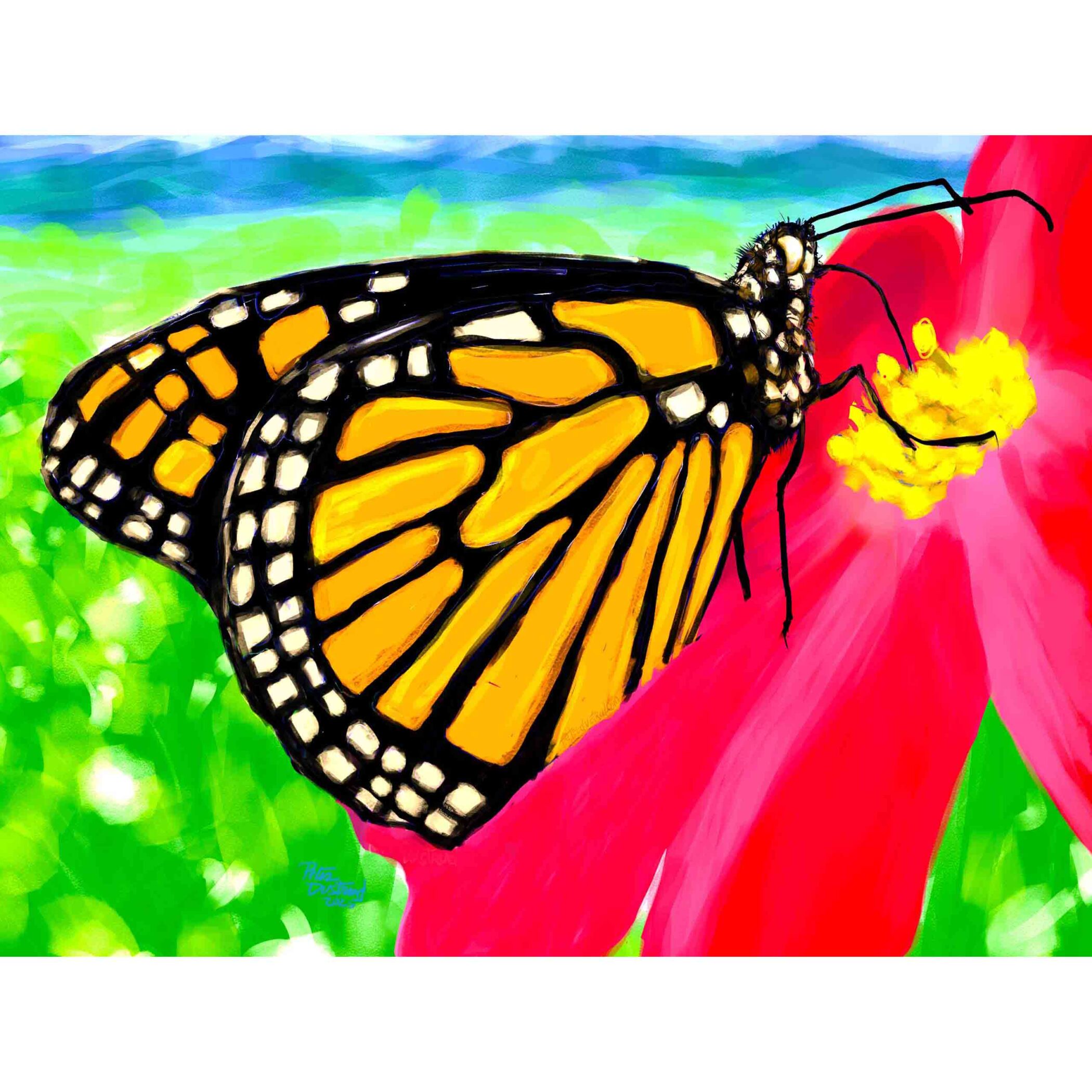 Digital painting: "Monarch Butterfly"