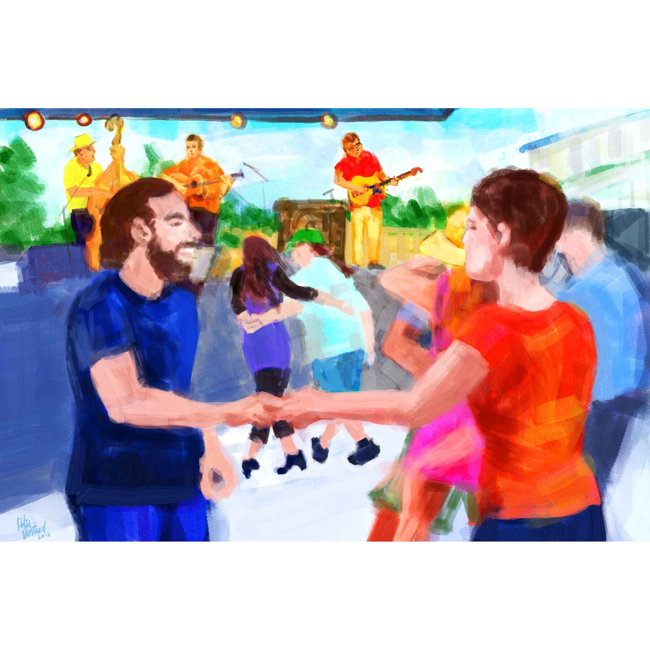 Digital painting: "Dancing Fridays" 2:3