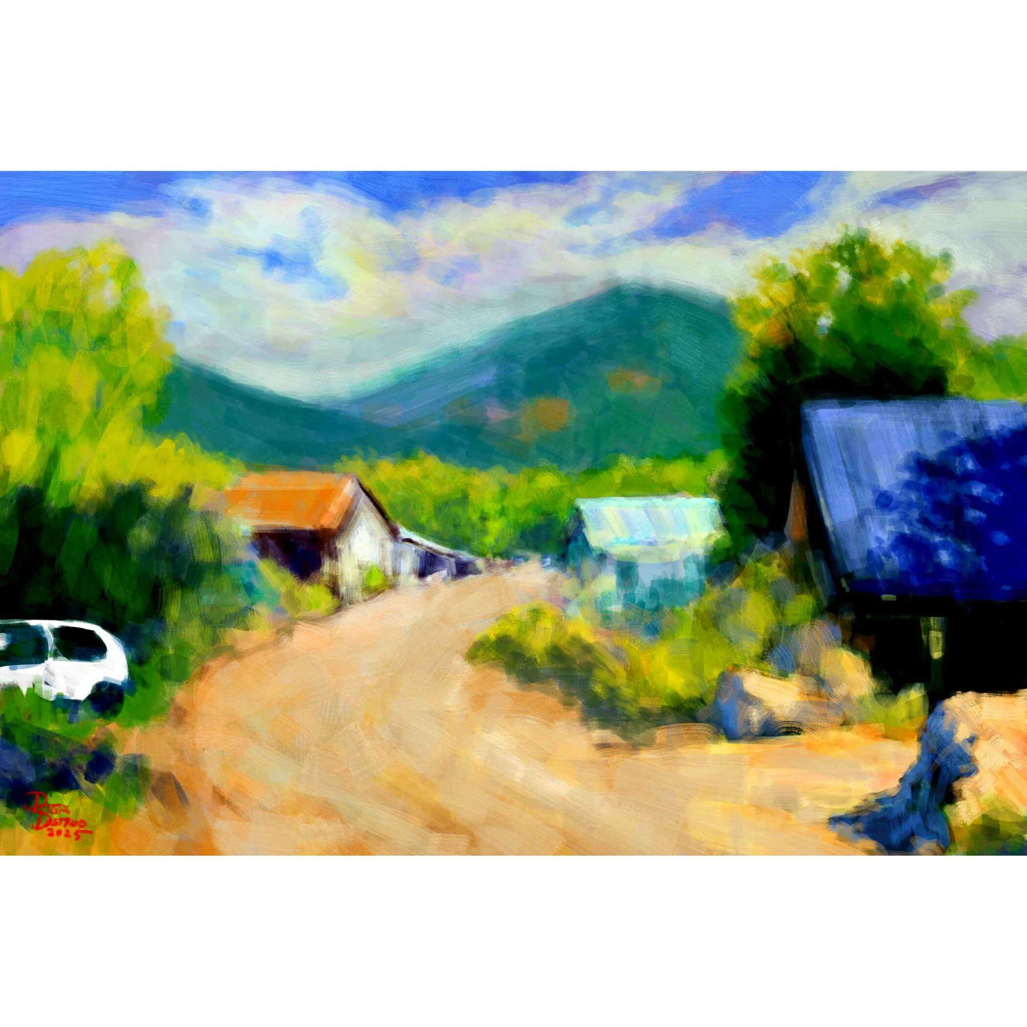 Digital painting: "Upper Road"