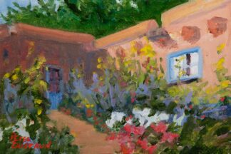 Morning Garden 4x6 oil by peter dustrud