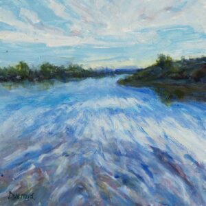Colorado River at Needles 6x6 oil on panel by peterdustrud