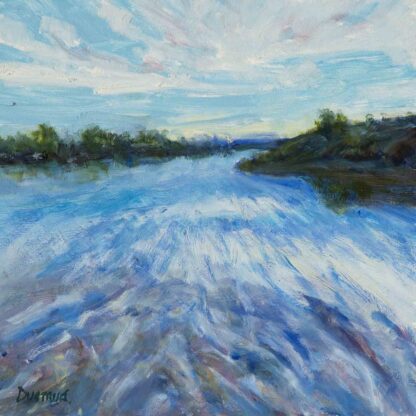 Colorado River at Needles 6x6 oil on panel by peterdustrud